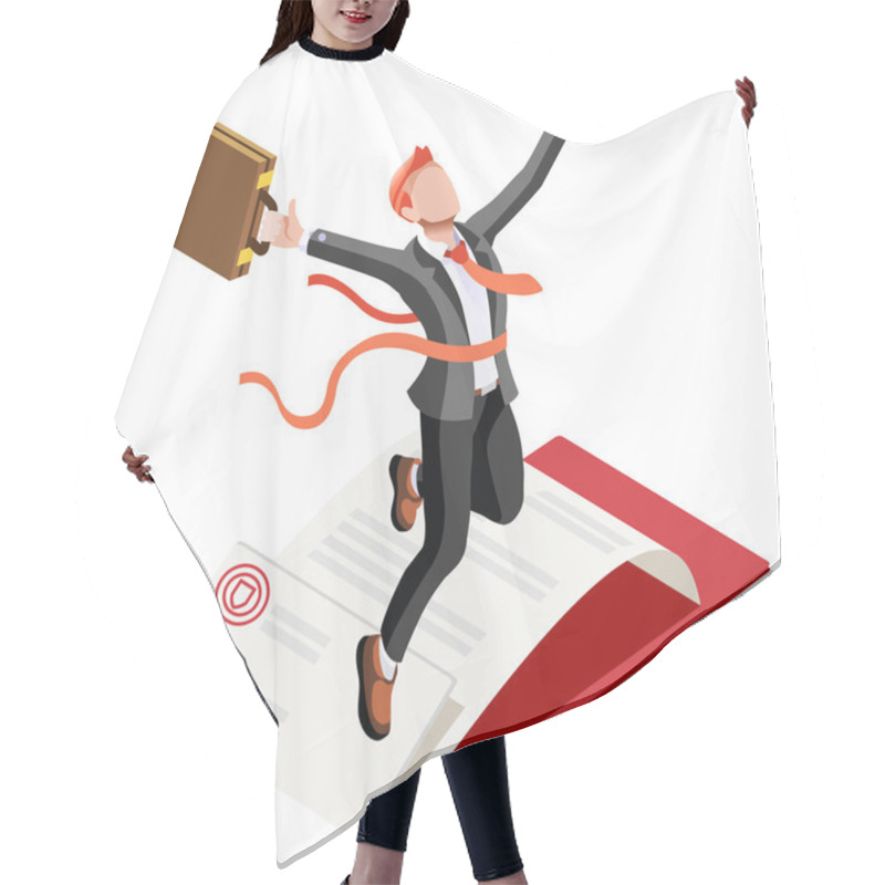 Personality  Ambitious business change 56 Job Ambitions vector concept hair cutting cape