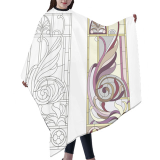 Personality  Stained Glass Pattern Hair Cutting Cape