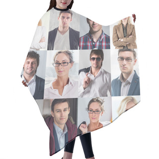Personality  Smiling Young People Faces Hair Cutting Cape