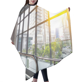 Personality  Modern Building Interior Glass Windows Hair Cutting Cape