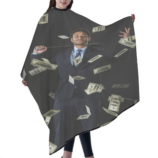 Personality  Businessman With Bat And Money  Hair Cutting Cape