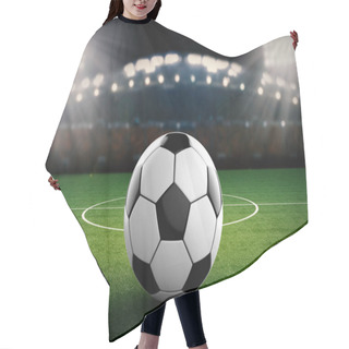Personality  Soccer Ball With Soccer Stadium Background Hair Cutting Cape