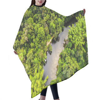 Personality  Aerial View Of Amazon Rainforest, South America Hair Cutting Cape