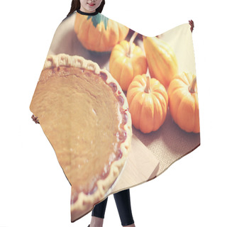 Personality  Pumpkin Pie With Autumn Vegetables Hair Cutting Cape