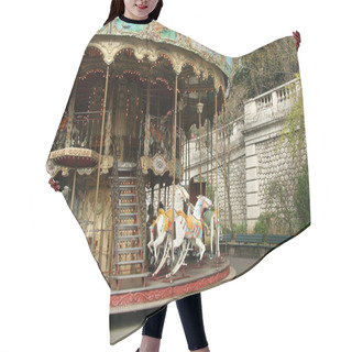 Personality  French Old Carousel With Horses Hair Cutting Cape