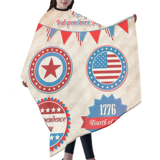 Personality  Vector Independence Day Badges Hair Cutting Cape