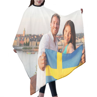 Personality  Swedish People Showing Sweden Flag Hair Cutting Cape