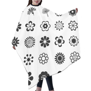 Personality  Flower Vector Set Hair Cutting Cape