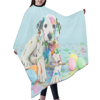 Personality  Easter Dalmatain Puppy Hair Cutting Cape