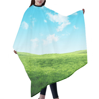 Personality  Sky And Grass Background Hair Cutting Cape
