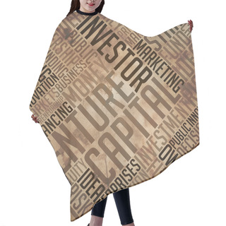 Personality  Venture Capital - Grunge Brown Word Collage. Hair Cutting Cape