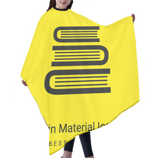 Personality  Books Stack From Top View Minimal Bright Yellow Material Icon Hair Cutting Cape