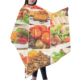 Personality  Collage With Meals Hair Cutting Cape
