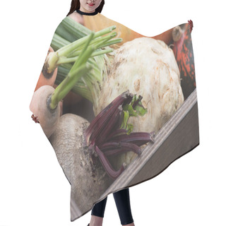Personality  Ripe Vegetables In Box Hair Cutting Cape