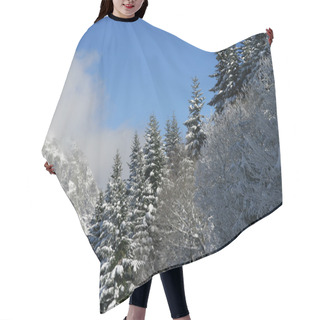 Personality  Trees Covered In Snow Hair Cutting Cape