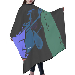 Personality  Cartoon Leave No Stone Unturned Hair Cutting Cape