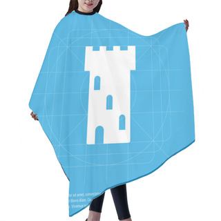 Personality  Castle Tower Icon Hair Cutting Cape