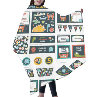Personality  Large Outer Monster Birthday Party Hair Cutting Cape