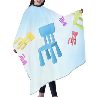 Personality  Seamless Colored Chair Vector Hair Cutting Cape