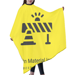 Personality  Barricade Minimal Bright Yellow Material Icon Hair Cutting Cape