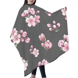 Personality  Watercolor Spring Floral Pattern Hair Cutting Cape