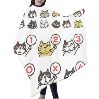 Personality  Various Cat's, Face, Ranking, Illustration Hair Cutting Cape