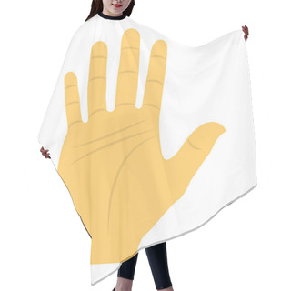 Personality  A Palm Representing Palmistry Flat Vector Icon Hair Cutting Cape