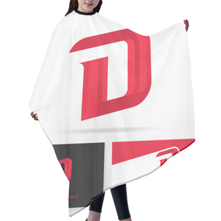 Personality  Letter D Logo Icon Design Hair Cutting Cape