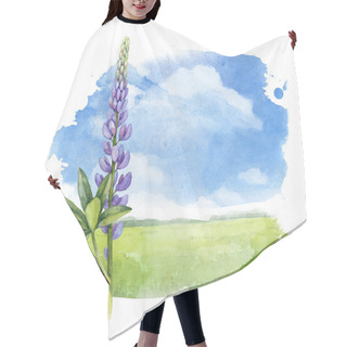Personality  Watercolor Summer Landscape Hair Cutting Cape