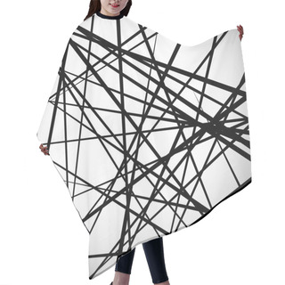 Personality  Random Lines Abstract Background Hair Cutting Cape