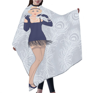 Personality  Flapper Girl Hair Cutting Cape