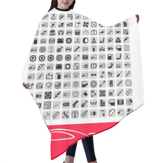 Personality  Car Part Icons Hair Cutting Cape