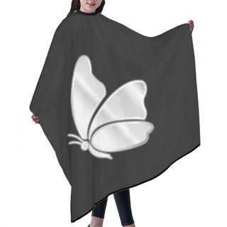 Personality  Big Wing Butterfly Silver Plated Metallic Icon Hair Cutting Cape