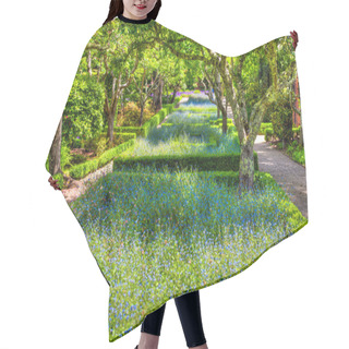 Personality  Blooming Flower Beds Of Forget-Me-Nots Hair Cutting Cape