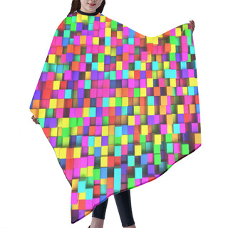 Personality  Colorful Cubes Illustration Hair Cutting Cape
