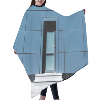 Personality  Entrance Door In Modern Glass Building  Hair Cutting Cape