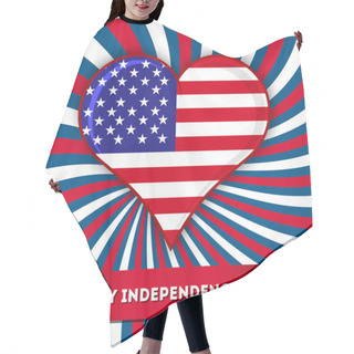 Personality  Independence Day Postcard Design Hair Cutting Cape