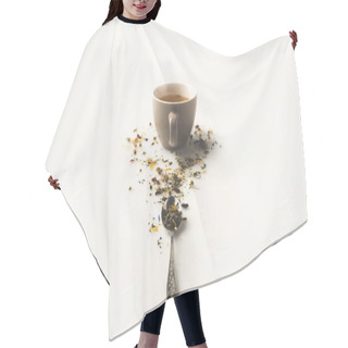 Personality  Herbal Tea In Cup Hair Cutting Cape