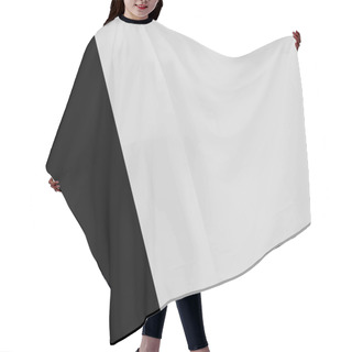 Personality  Contrast Background Divided In Two Black And White Parts Hair Cutting Cape