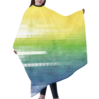 Personality  Brasil  Flag Background With Polygons. Hair Cutting Cape