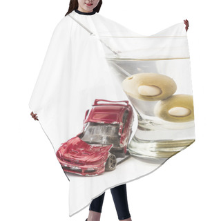 Personality  Drunk Driving Concept  Hair Cutting Cape
