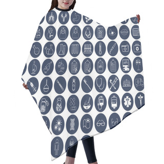 Personality  Medical Icon Set Hair Cutting Cape