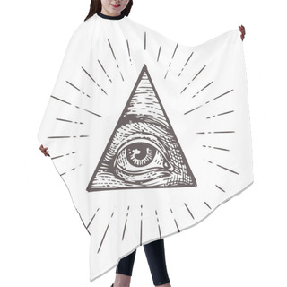 Personality  All Seeing Eye Symbol. Vector Illustration Hair Cutting Cape