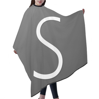 Personality  White 3 D Letter S Hair Cutting Cape