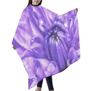 Personality  Purple Flower Hair Cutting Cape