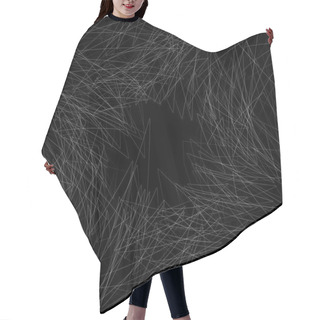Personality  Monochrome Texture With Abstract, Chaotic Lines.   Hair Cutting Cape
