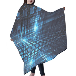 Personality  Futuristic Structure - Tech Style Abstract Digitally Generated Image Hair Cutting Cape
