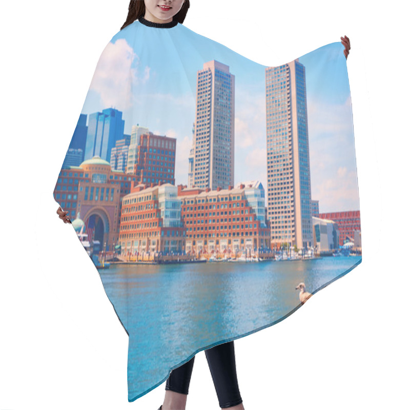 Personality  Boston Massachusetts Skyline From Fan Pier Hair Cutting Cape