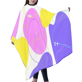 Personality  Bright Funny Texture. Graphic Fluid Cover. Vector  Hair Cutting Cape