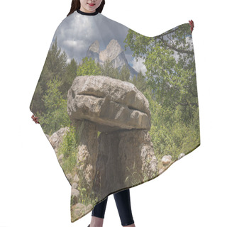 Personality  Dolmen Of Molers With The Pedraforca Massif On The Background, Catalonia Hair Cutting Cape